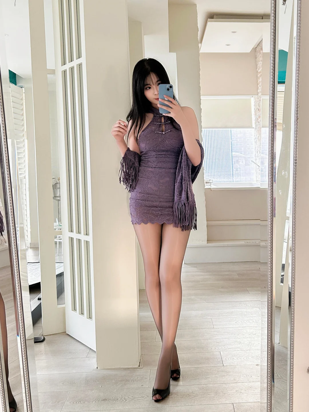 轩萧学姐 - No.076 紫色旗袍 [140P,1V-1.91GB] tg@simisebaisi 【丝足阁】123.webp